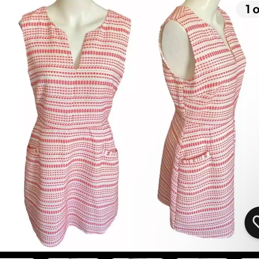 Cupcakes and Cashmere White and Pink Pattern A-Line Dress
